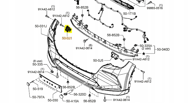 фото №1, Напрямна бампера правий перед mazda cx-60