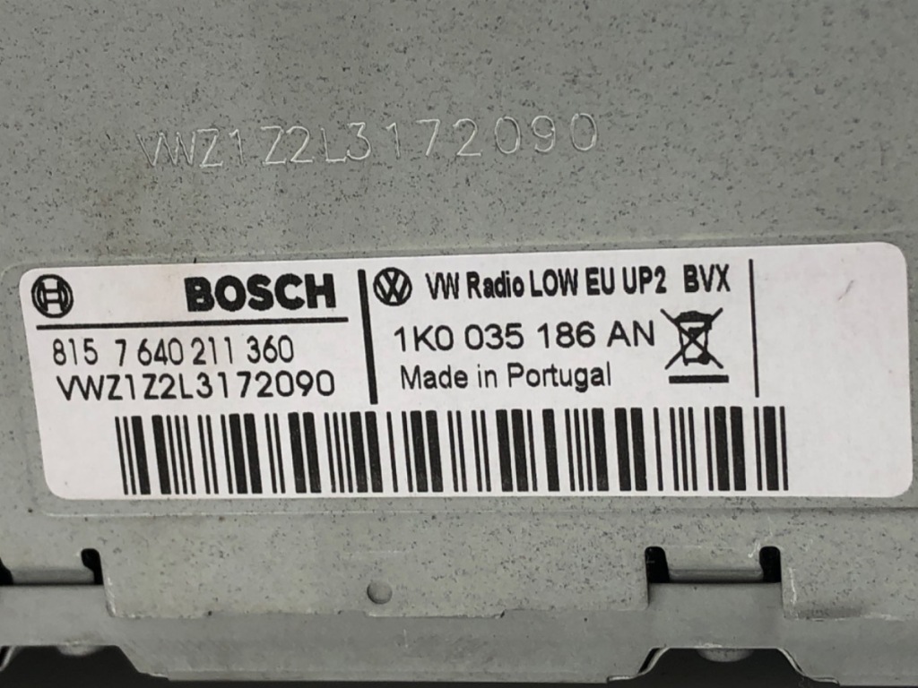 фото №5, Радио vw jetta iv 1k0035186an тюнер