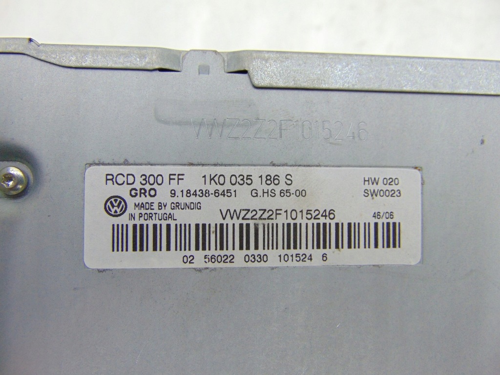 фото №4, Радио радиопроигрыватель cd mp3 vw eos 1k0035186s