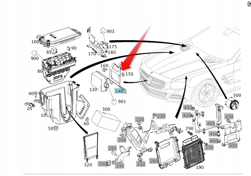 фото №1, Кронштейн кронштейн distronic радар mercedes r231 sl a2315451440
