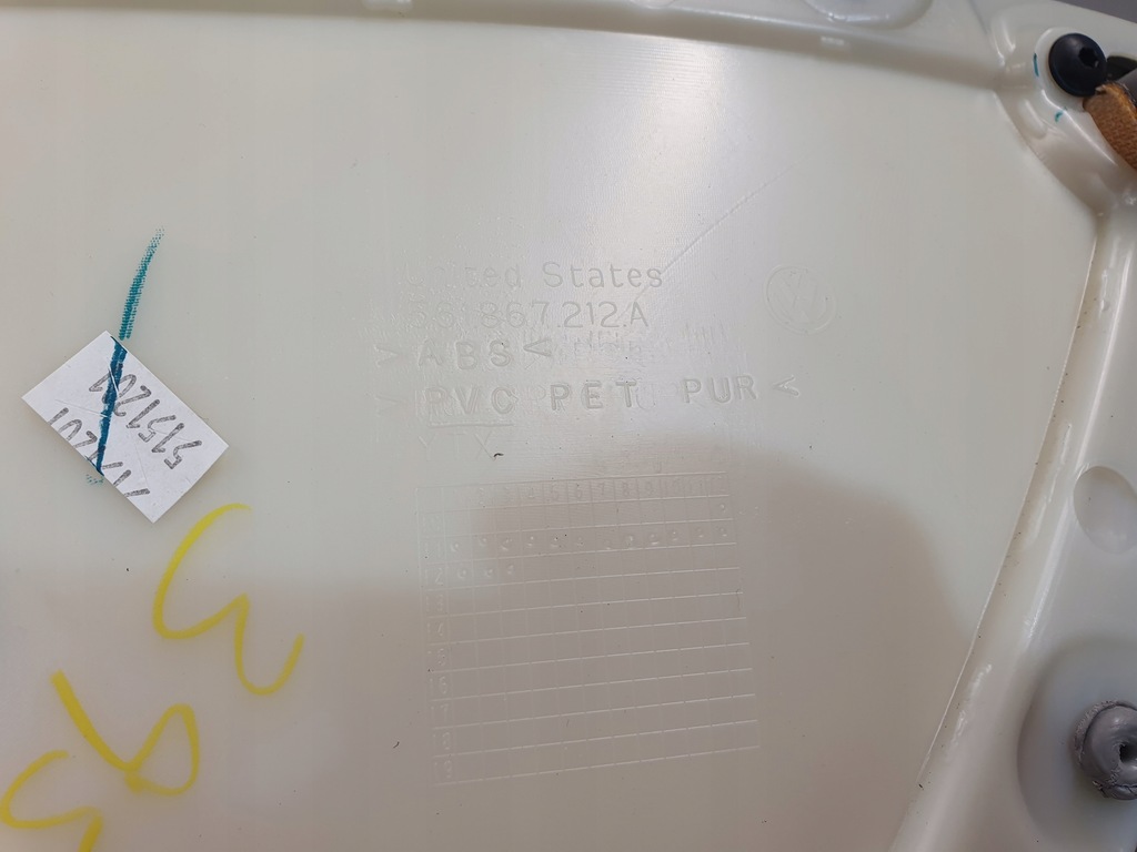 фото №9, Vw passat b7 usa 11-16 обшивка обивка дверь правая задняя задняя