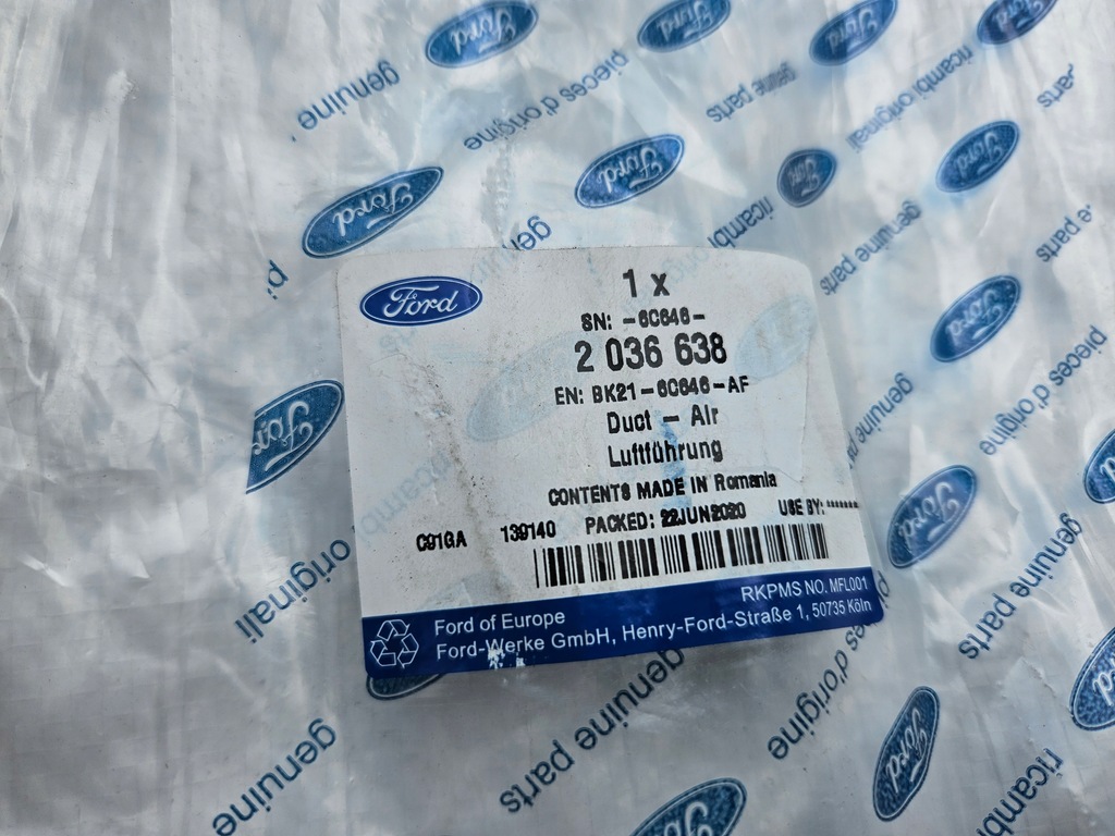 фото №5, Ford transit mk8 custom 2.2d шланг повітря новий oryg.