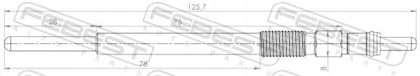 Свеча накаливания 25642-009 febest citroen c3 2 sc_ Доставка