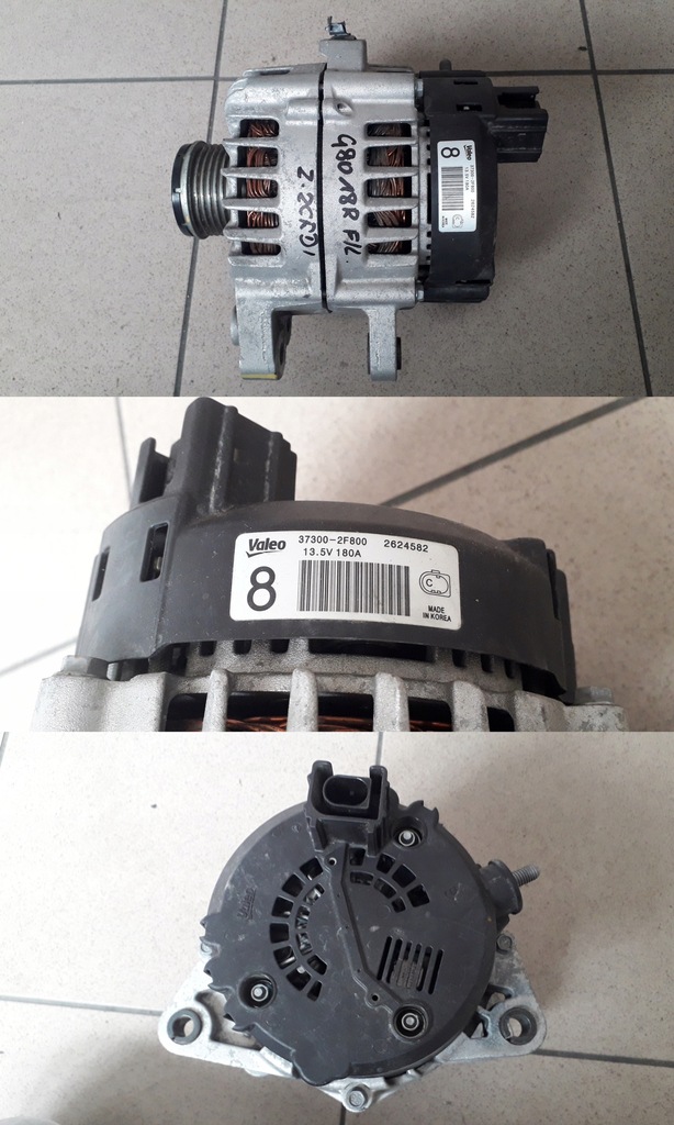 фото №1, Genesis g80 2.2crdi 2018r генератор 37300-2f800