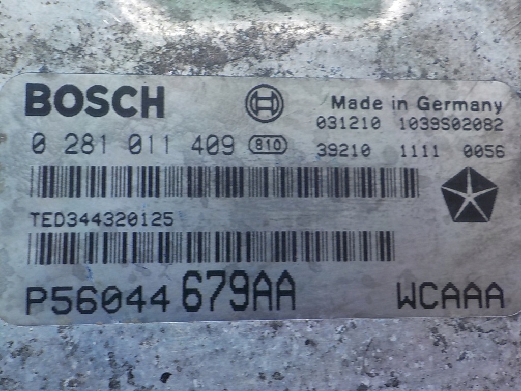 фото №6, Cherokee wk 2.7 crd aut 04r suv блок управления бортовой компьютер двигателя 0281011409