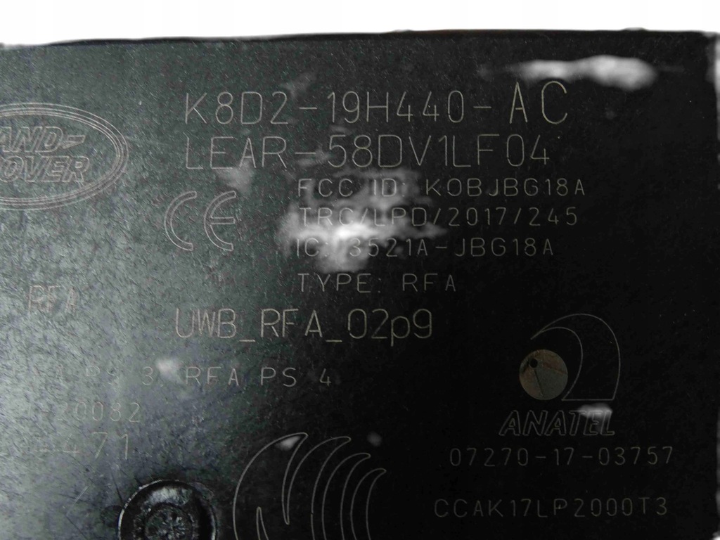 фото №4, Новый оригинальный модуль сигнализация keyless запуск range rover discovery lr117928