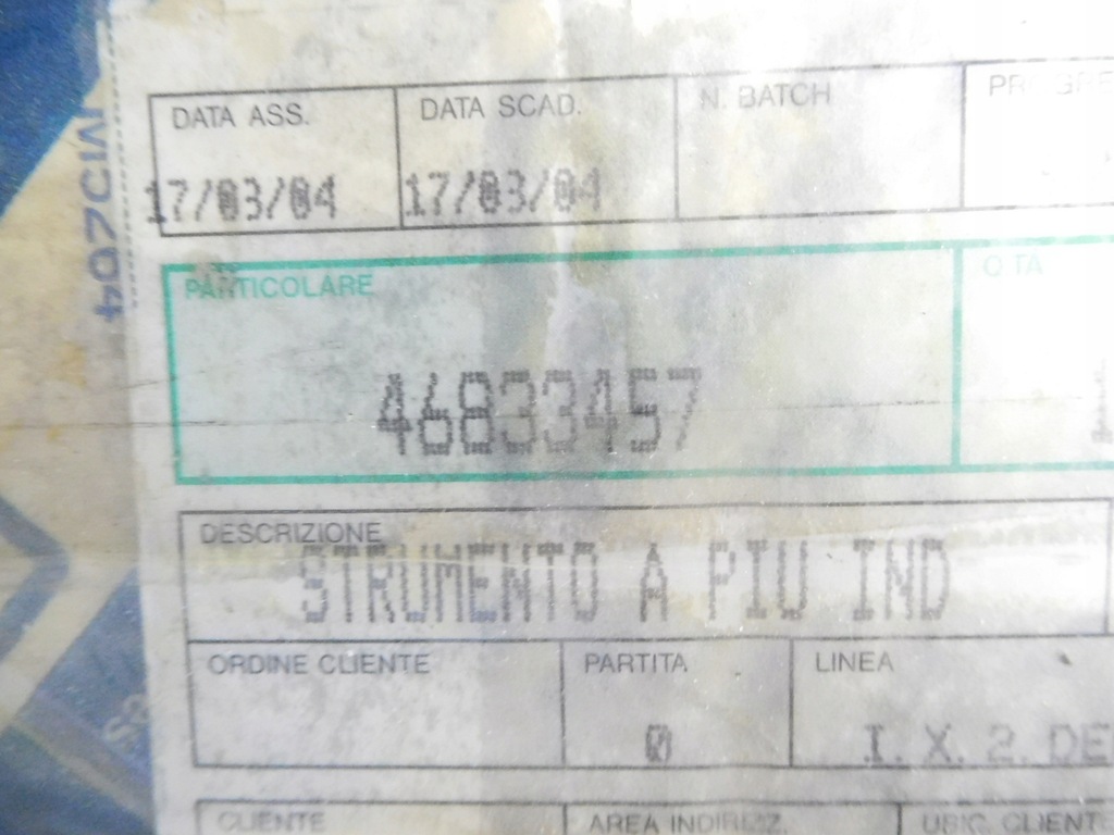 фото №7, Набор индикаторов счетчик fiat punto 46833457