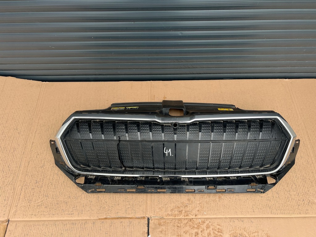 фото №1, Решётка радиатора решётка радиатора решётка радиатора бампера рамка хром skoda enyaq 5la