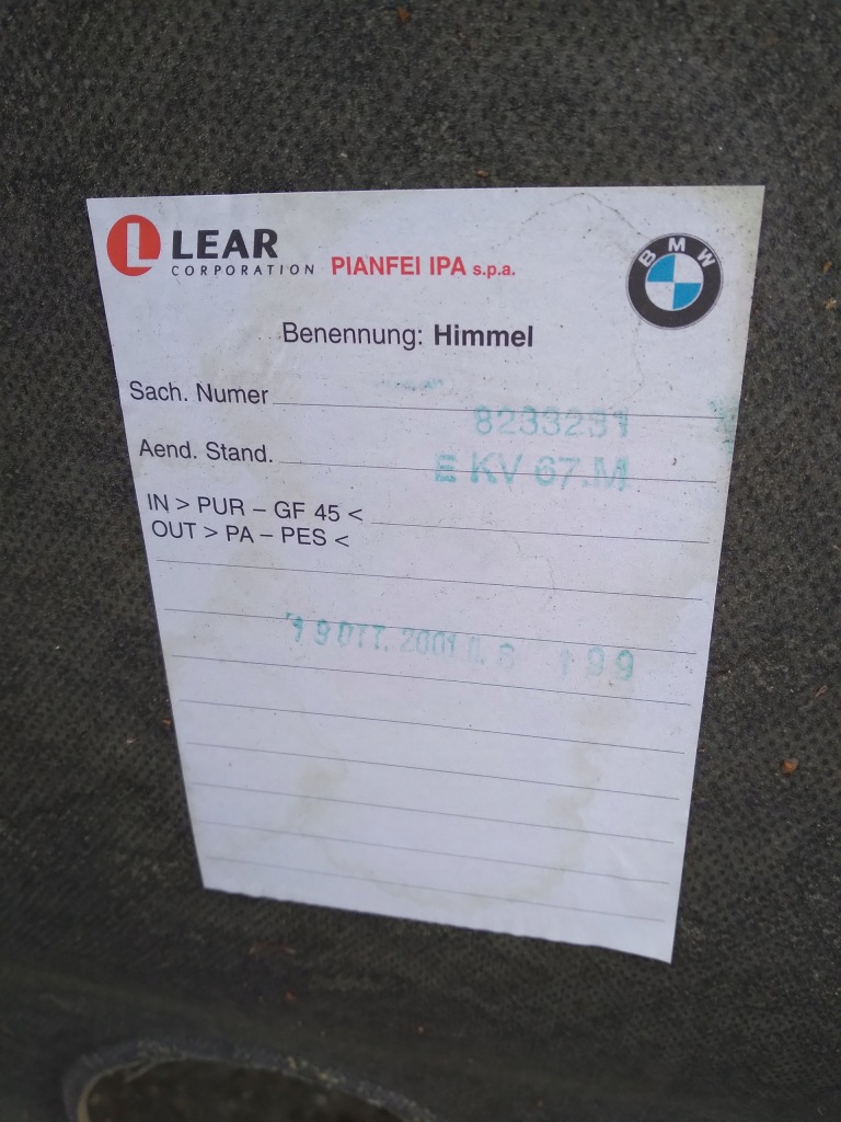 Bmw e39 потолок универсал polift 8233231 Недорого