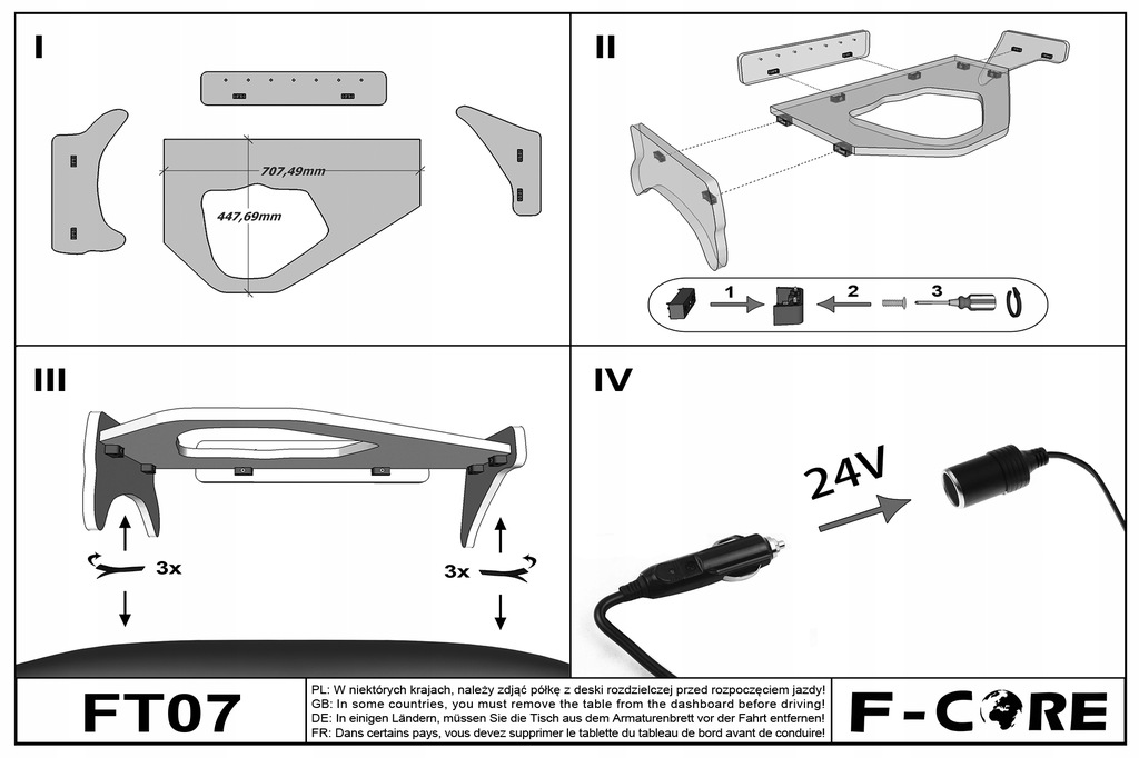 фото №7, Полка приборная панель tir volvo fh 3 09-12 средняя led