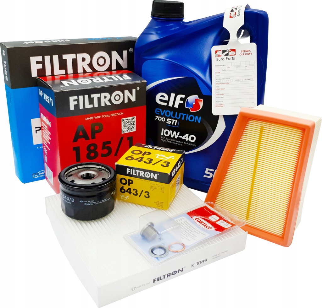 фото №1, Набор фильтры+ olej+korek renault laguna ii 1.8 16v