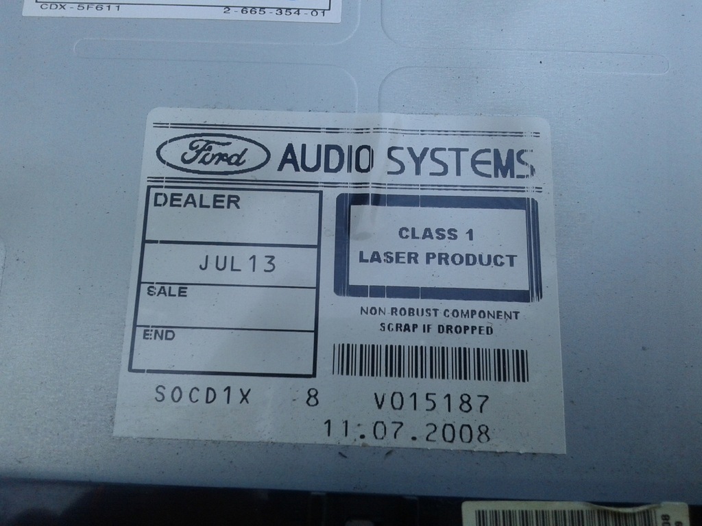 фото №13, Радіо cd mp3 ford mondeo 4 iv mk4 i інше modele 7s7t-18c939-ca v015187