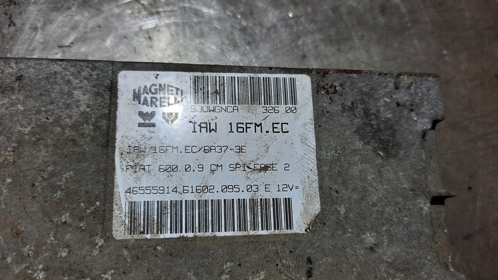 фото №4, Бортовой компьютер двигателя fiat seicento 01r 0.9b
