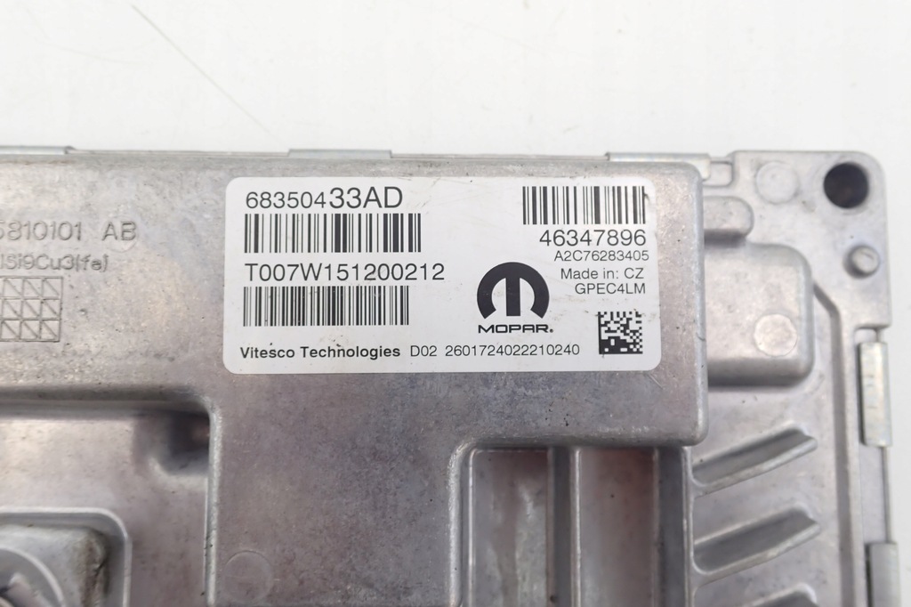 фото №7, Jeep renegade tipo 500x бортовий комп'ютер блок керування двигуна 1.0 1.3 t.b 68350434ac