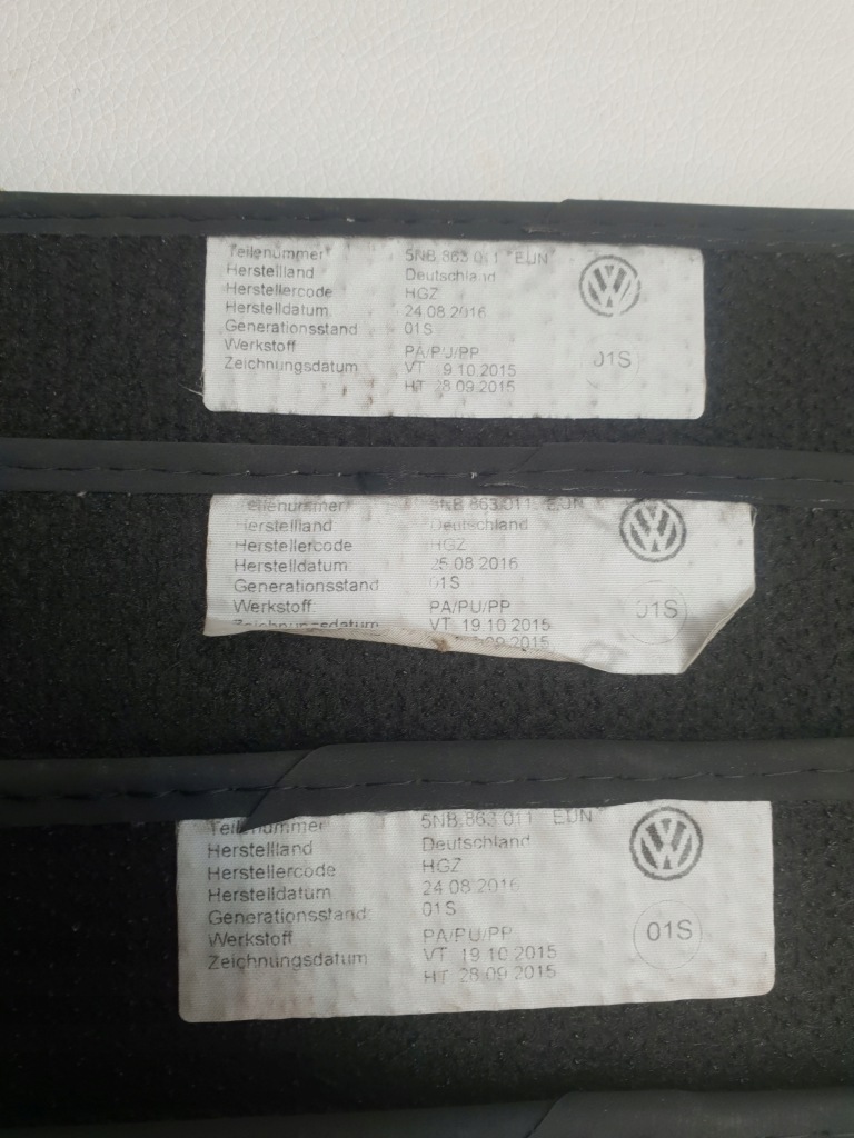 фото №10, Vw tiguan ii 5n 16-24 коврики велюровые 4el. 5nb863011