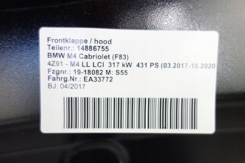 фото №8, Капот bmw m4 f82 475