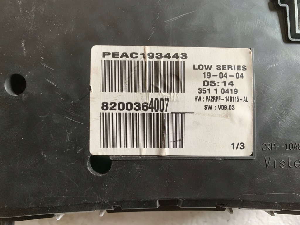 фото №3, Лічильник renault megane ii 8200364007