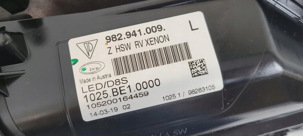 Фара левая передняя ксенон led porsche boxster 2016- 982941009 с Разборки