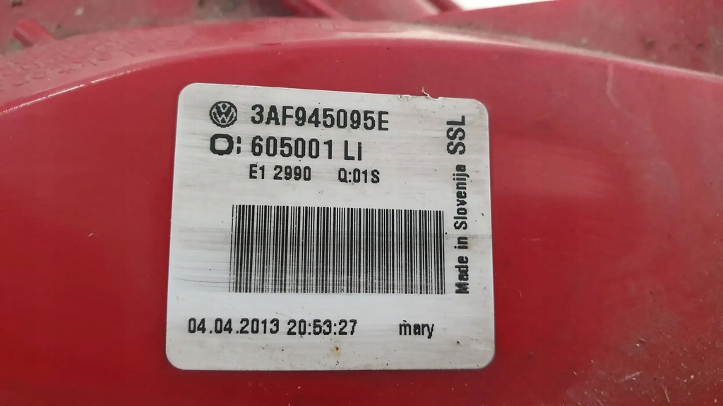 фото №6, Лампа задняя левая 3af945095e vw passat b7 kombi 10-