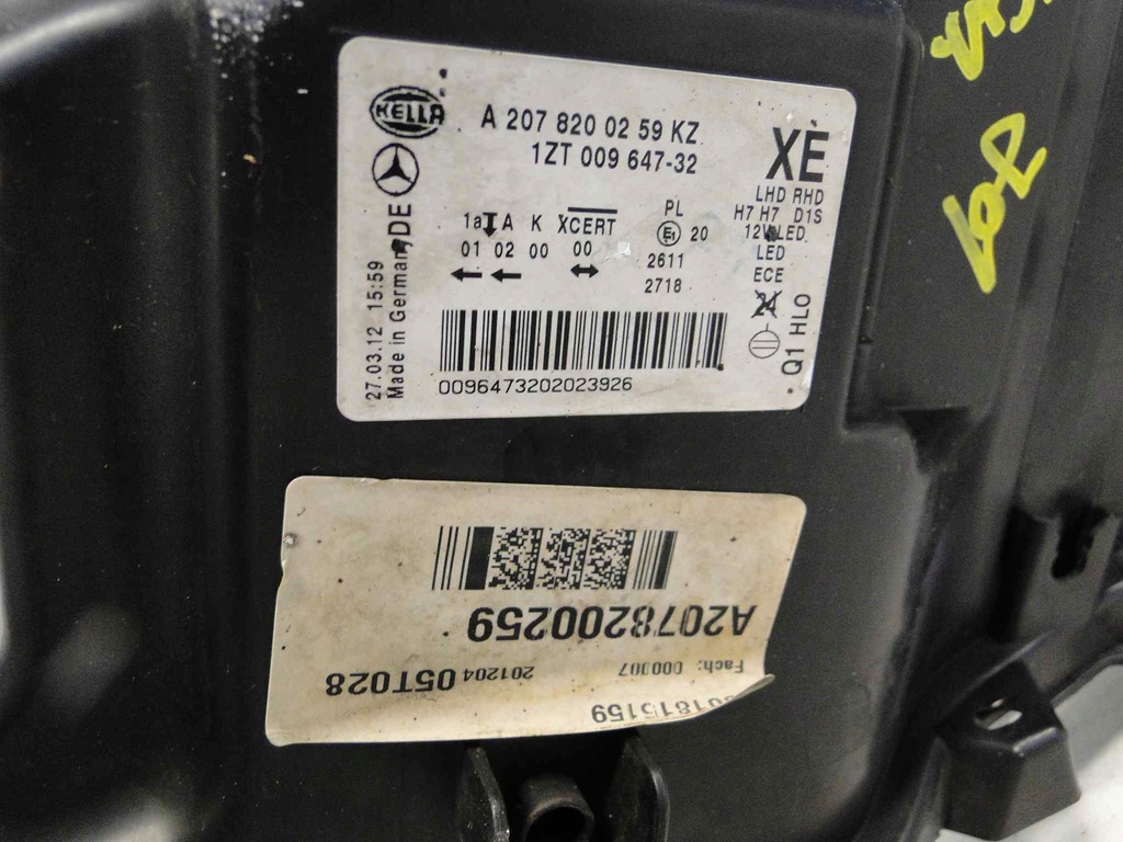 фото №12, Mercedes e 207 c/a w207 лампа права ксенон ксенон