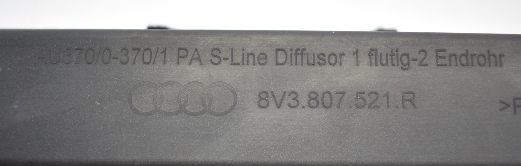фото №15, Audi a3 s3 8v спойлер дифузор накладка бампера задня 8v3807521r 8v3807521