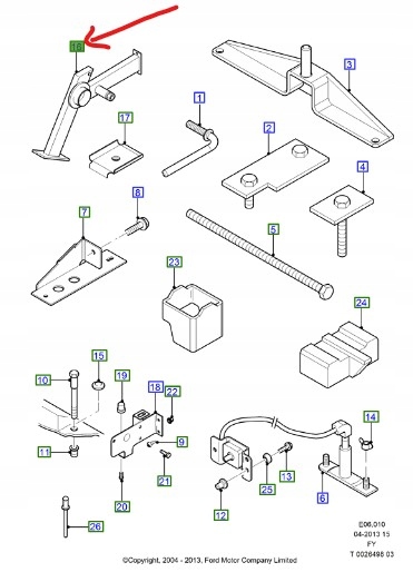 фото №1, Кронштейн колеса запасного ford transit mk5