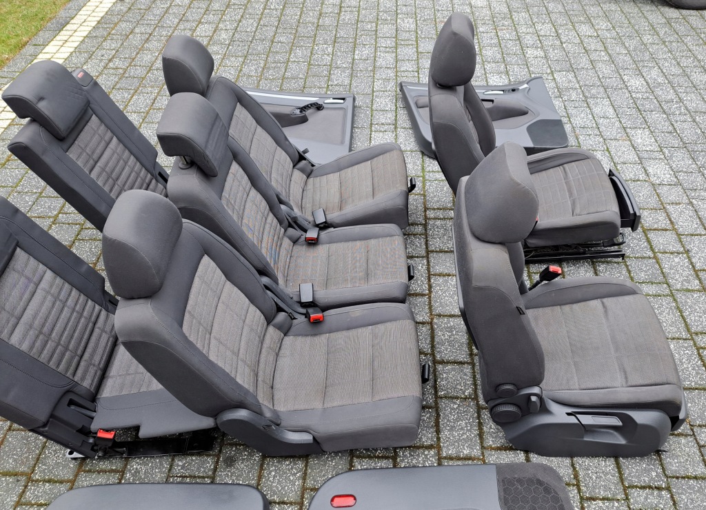 Vw touran i 7 осіб комплект сидінь 3 ряди обшивки двері Оригінал