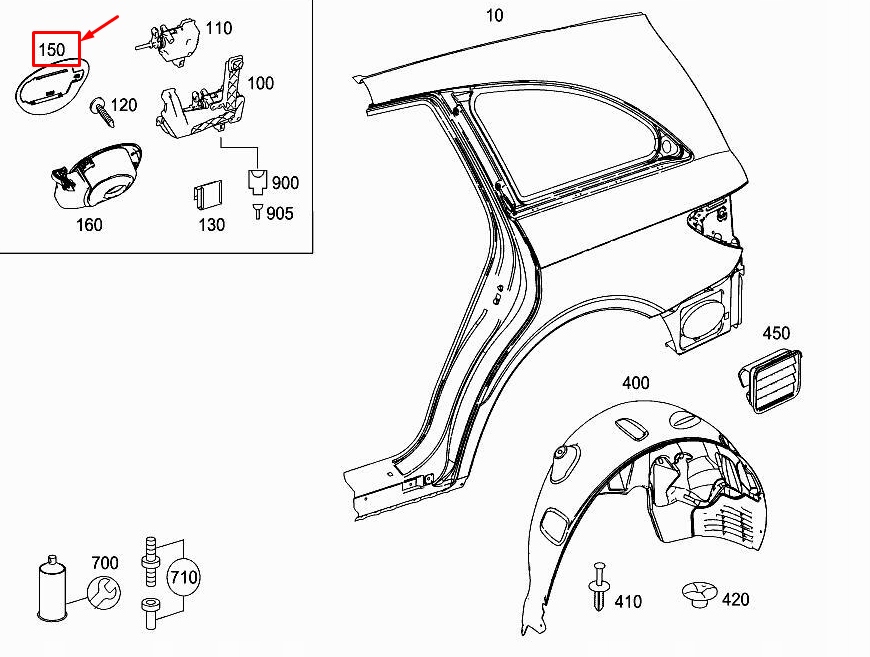 Купить Mercedes-benz r w251 крышка горловины  топливной  a2517570206
