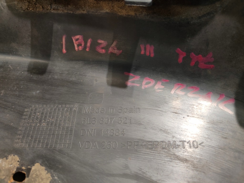 фото №10, Накладка накладка-спойлер спойлер бампера задняя seat ibiza iii