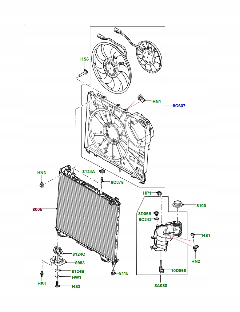 фото №1, Радиатор land rover range rover sport discovery 5 l462 l405 l494 lr062425