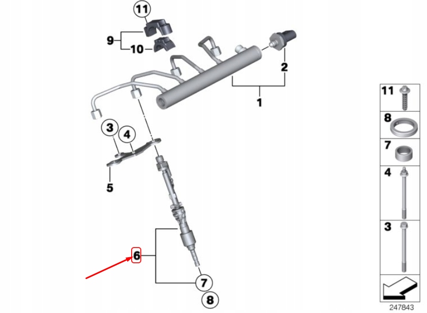 фото №7, Bmw 1 f20 fuel інжектор 13647597870 7597870