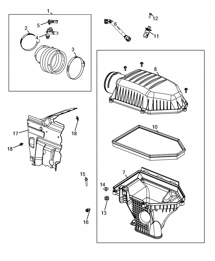 фото №11, Корпус фильтра воздуха dodge charger challenger 6.2 srt 2015- 68175165ac