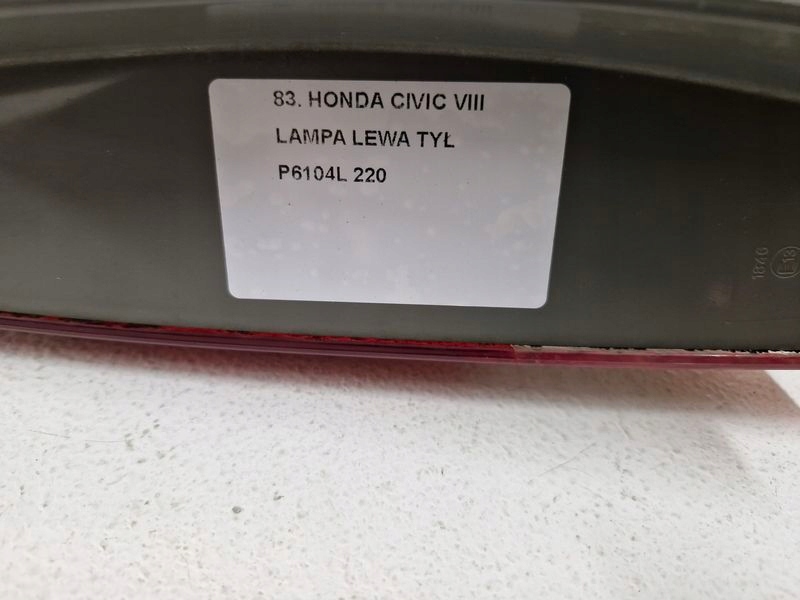 фото №8, Honda civic 8 viii sedan лампа лівий задня ліва задня p6104l
