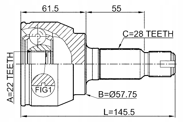 фото №2, Febest шарнир полуось наружный задний land rover freelander ii