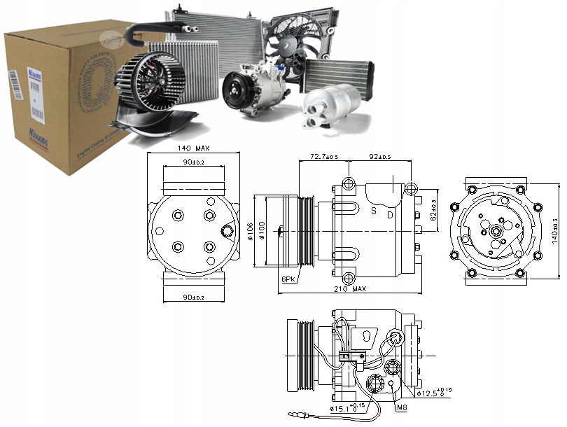 фото №1, Компрессор компрессор кондиционера [nissens]