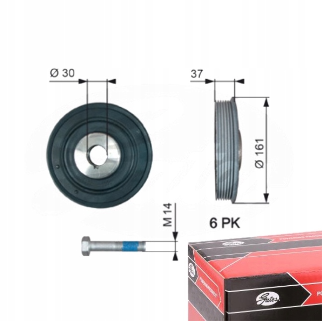 фото №1, Шків gates do citroen c5 ii 2.2 hdi