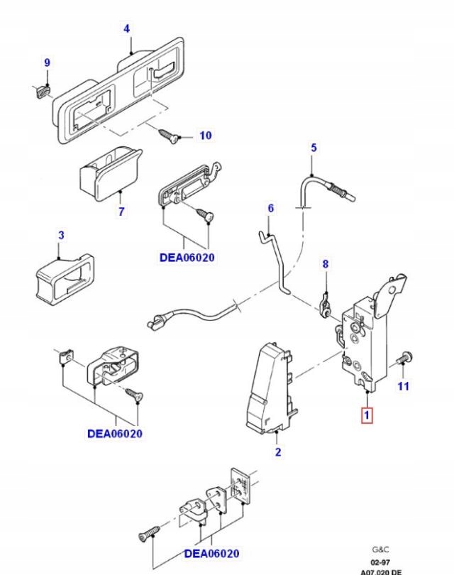 фото №4, Замок дверь левый задняя granada scorpio 92-94 scorpio / 6933257