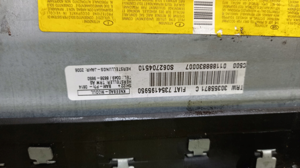 фото №6, Подушка колінна fiat croma ii 07r kombi 1.9jtd