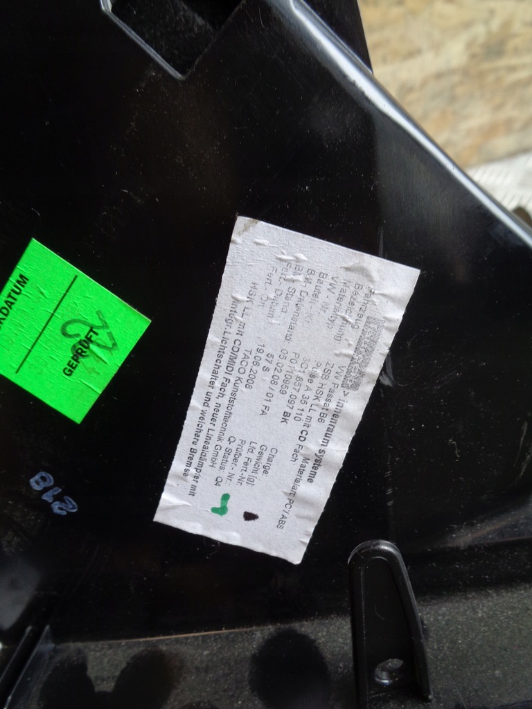 фото №8, Бардачок пассажира vw passat cc 08- 3c1857114