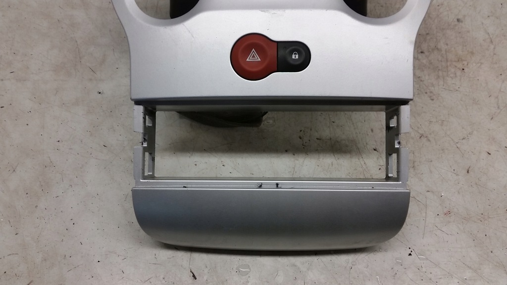 фото №4, Рамка радіо panela решітка обдув середня renault modus i lift срібляста