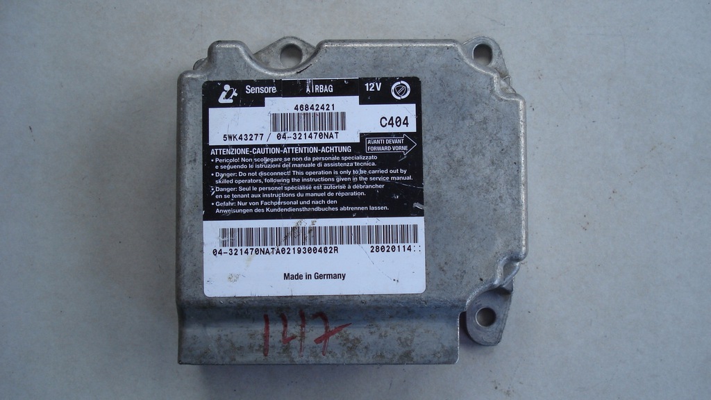 фото №1, Датчик подушка безопасности 46842421 5wk43277 alfa romeo 147