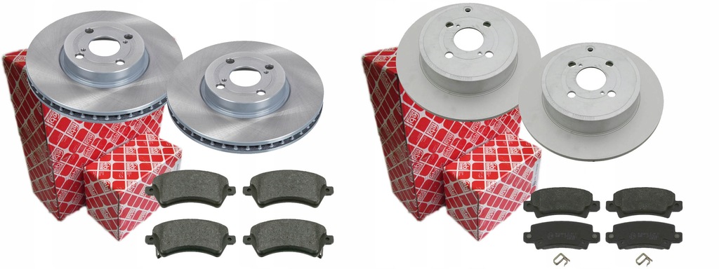 фото №1, Тормозные диски тормозные колодки febi перед задняя toyota corolla e12