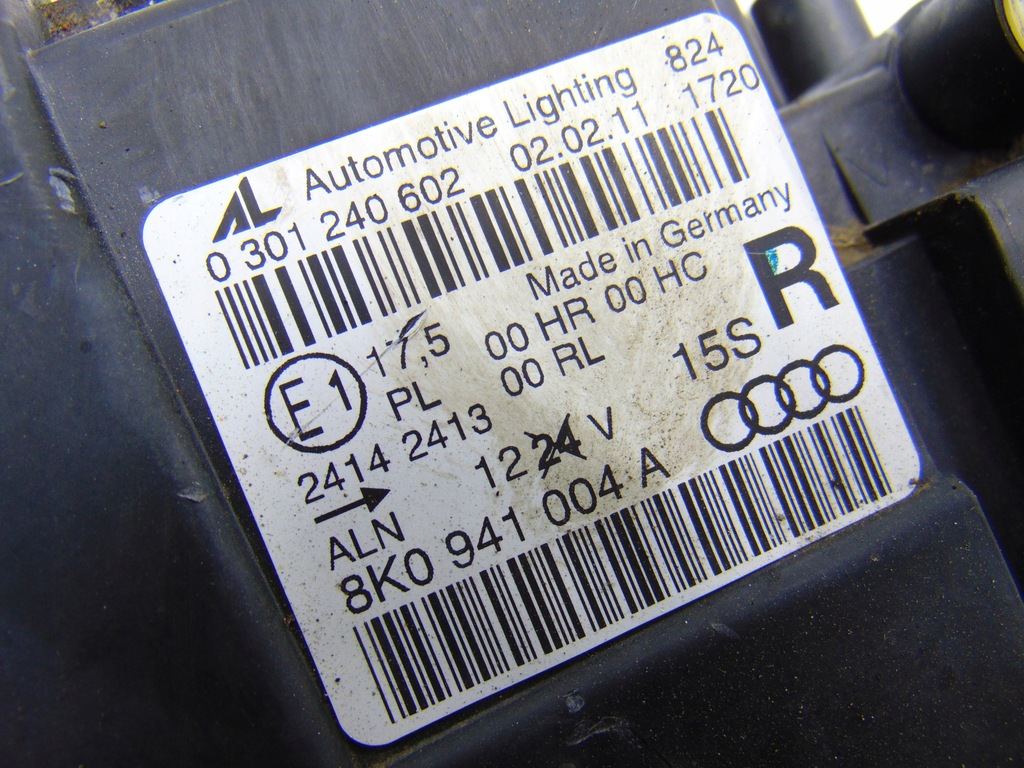 фото №8, Лампа фара правая правый перед audi a4 b8 8k0941004a