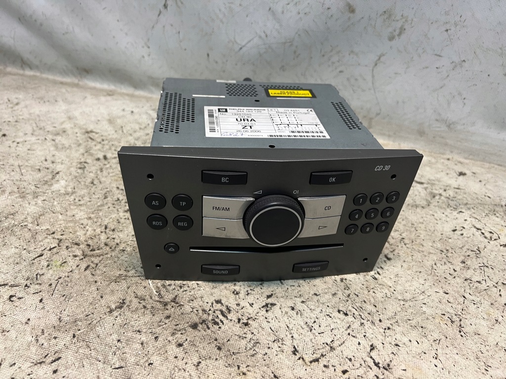 фото №2, Opel astra h радиопроигрыватель оригинал cd30 eu kod