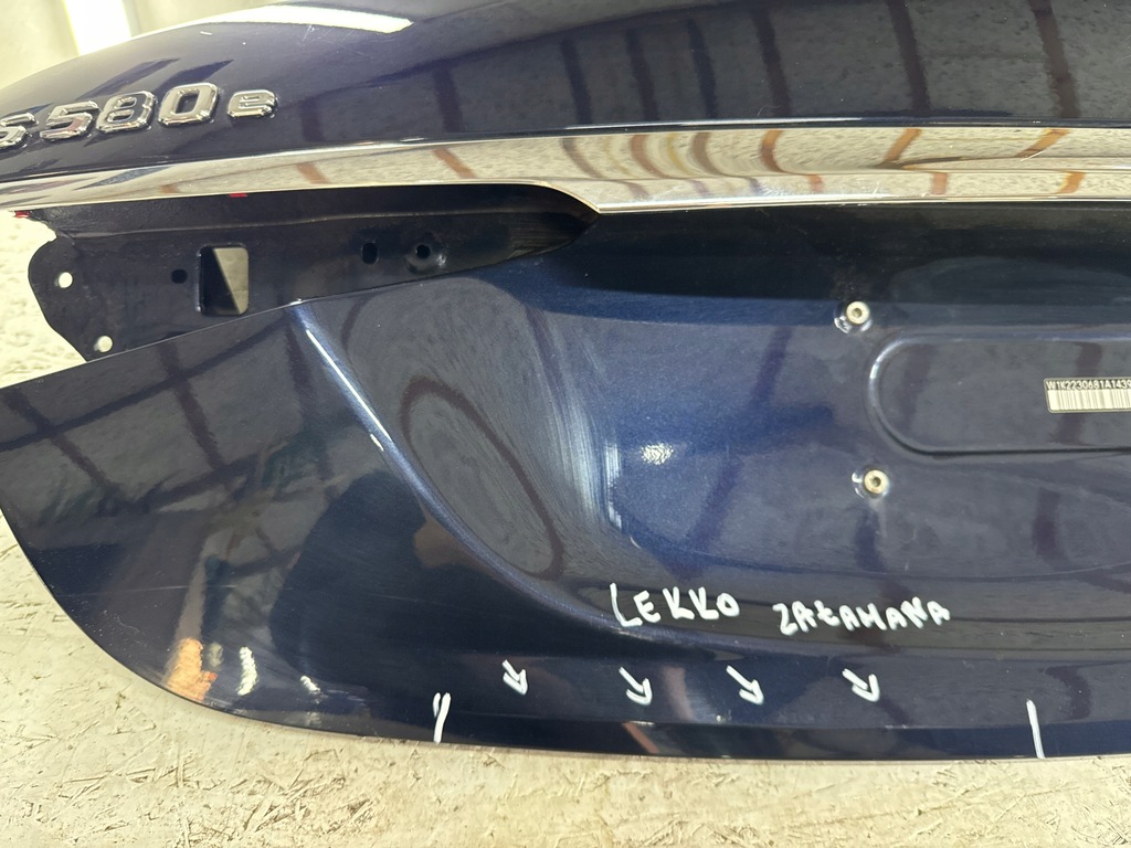 фото №12, Mercedes s-klasa w223 кришка багажника багажника задня s580 e