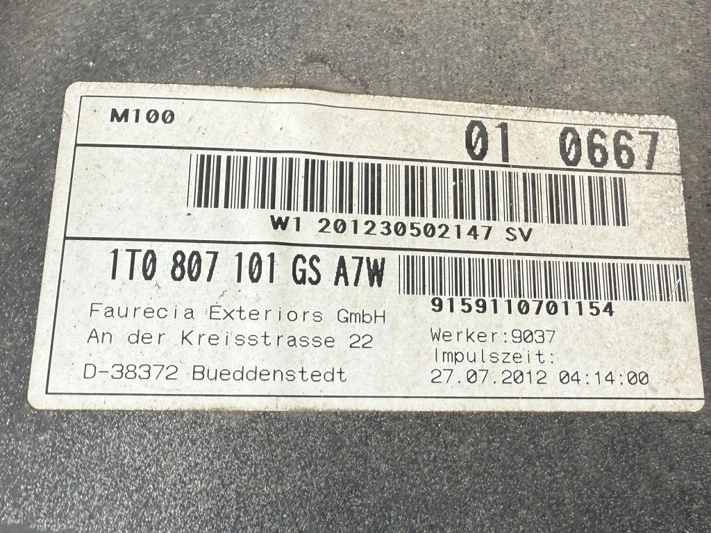 фото №12, Vw touran 1t бампер передний перед 1t0807221m