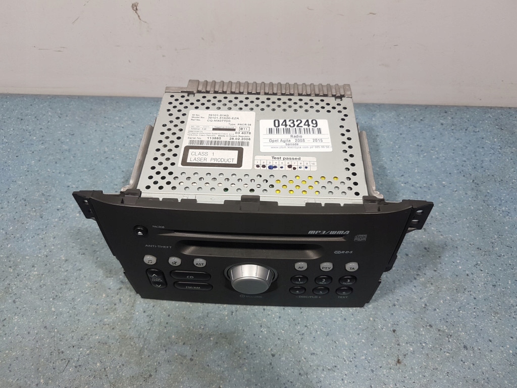 фото №2, Opel agila ii радио 39101-51k0