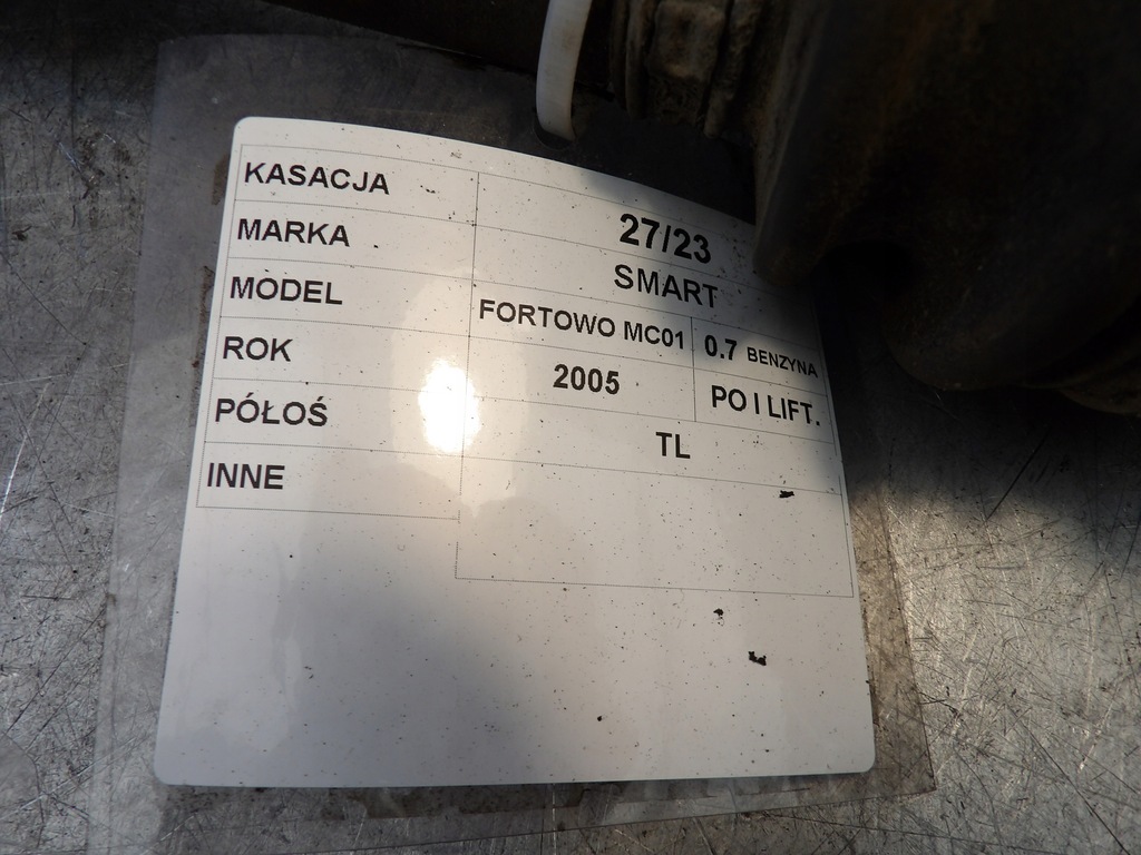 фото №4, Привідний вал задня ліва smart fortwo mc01 0,7b