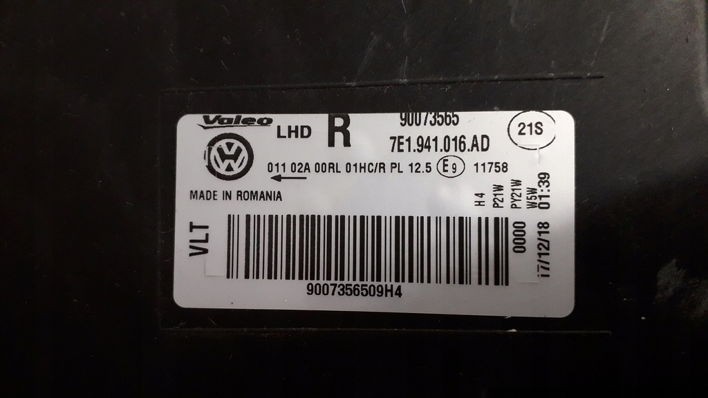 фото №11, Vw transporter t6 15- лампа правая перед 7e1