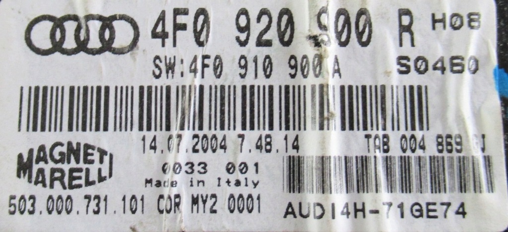 фото №7, Audi a6 c6 счетчик приборная панель 3,2 fsi 4f0920900r